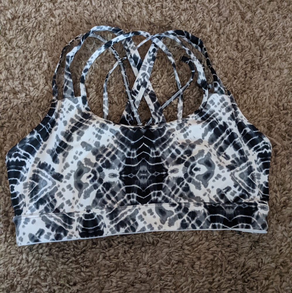 Black and White Tie Dye Victoria's Secret Sports Bra M